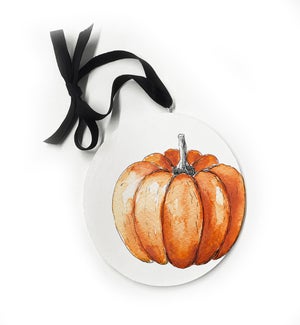 Offset Orange Pumpkin Ornament